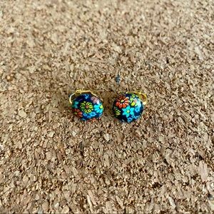 Vintage | Floral Clip On Earrings
